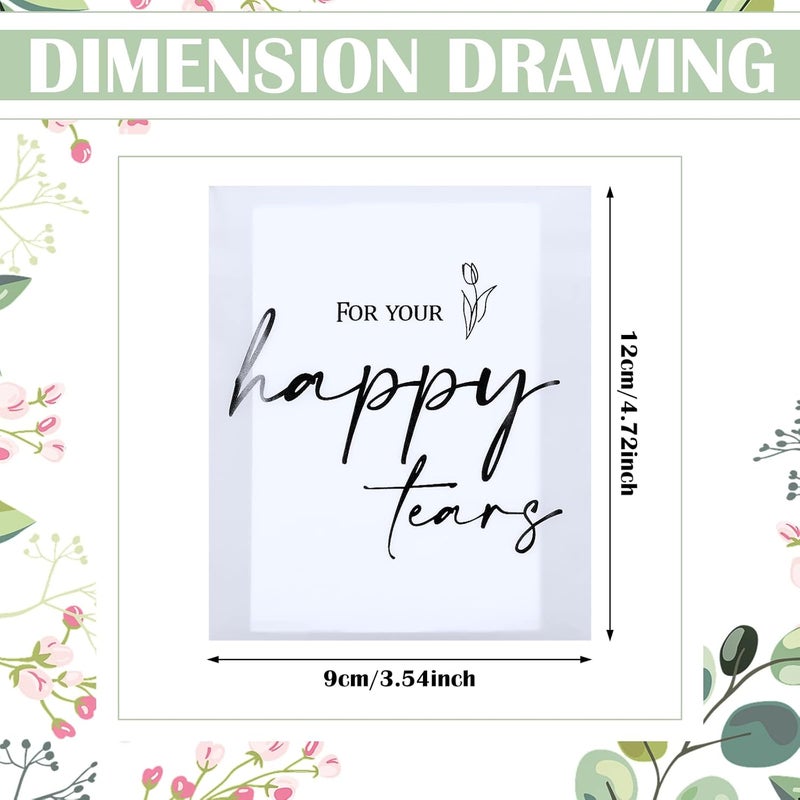 Eaasty Happy Tears Tissue Packs for Wedding 3 Ply Wedding Tissues for Guests Travel Size Bulk Facial Paper Welcome Bag Stuffers Gift Bride and Groom Mother(30 Pack) - Image 2